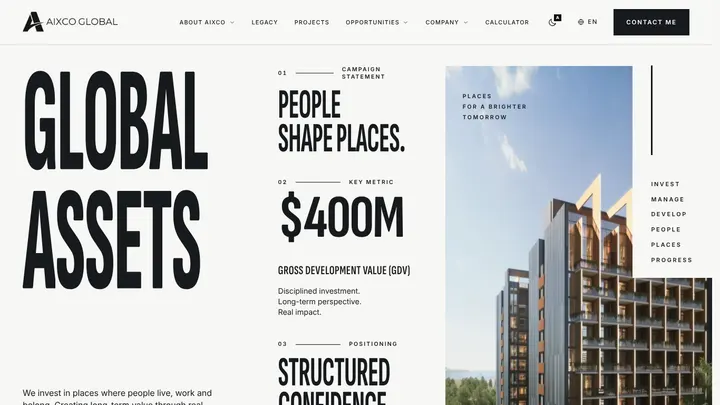AIXCO Global v4 website preview
